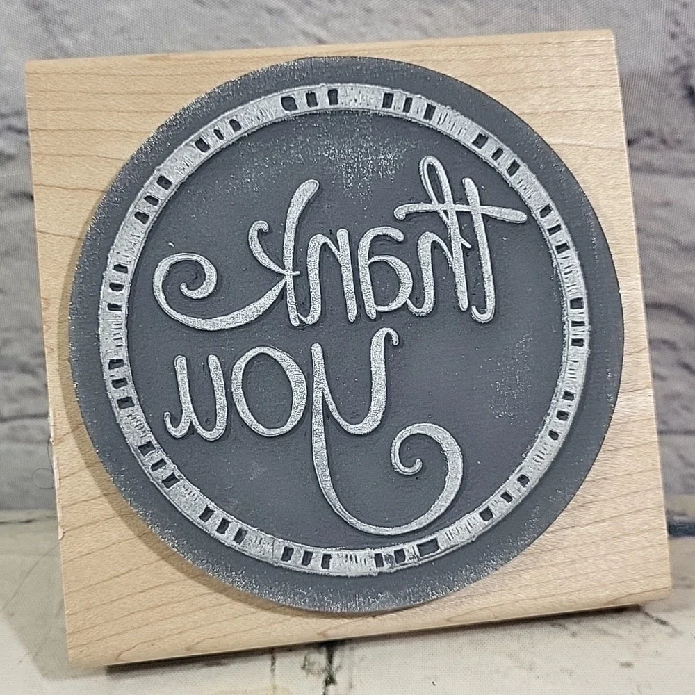 Large Rubber Stamps Party Invitation Lot Thank You You're Invited Mounted Crafts